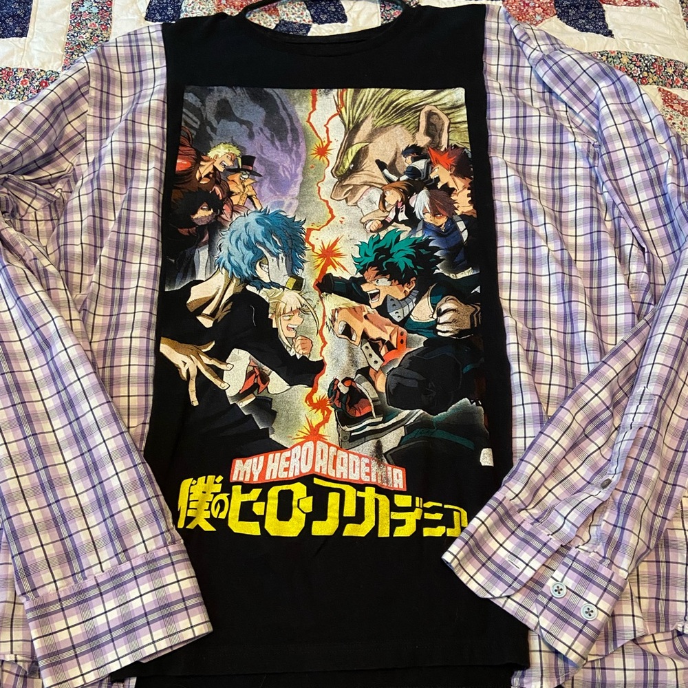 My Hero Academia Upcycled Tshirt And Buttondown - image 1